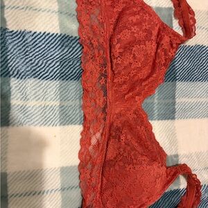 No Boundaries Lace Bralette in Vibrant Coral